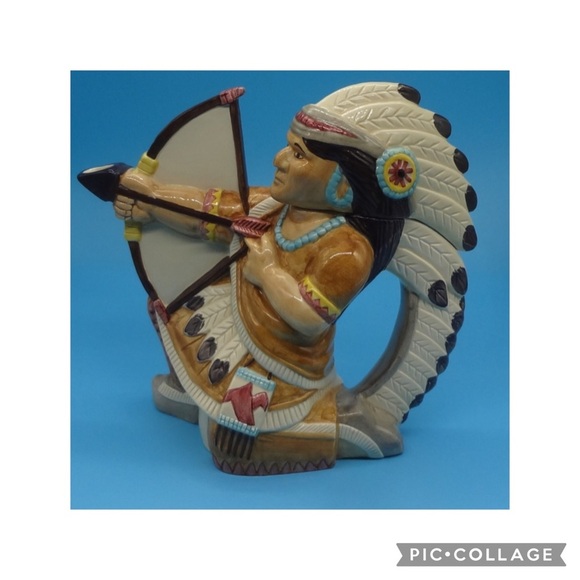 Vintage Omni Bus Native American Muticolored 32 oz. Teapot - Picture 12 of 13